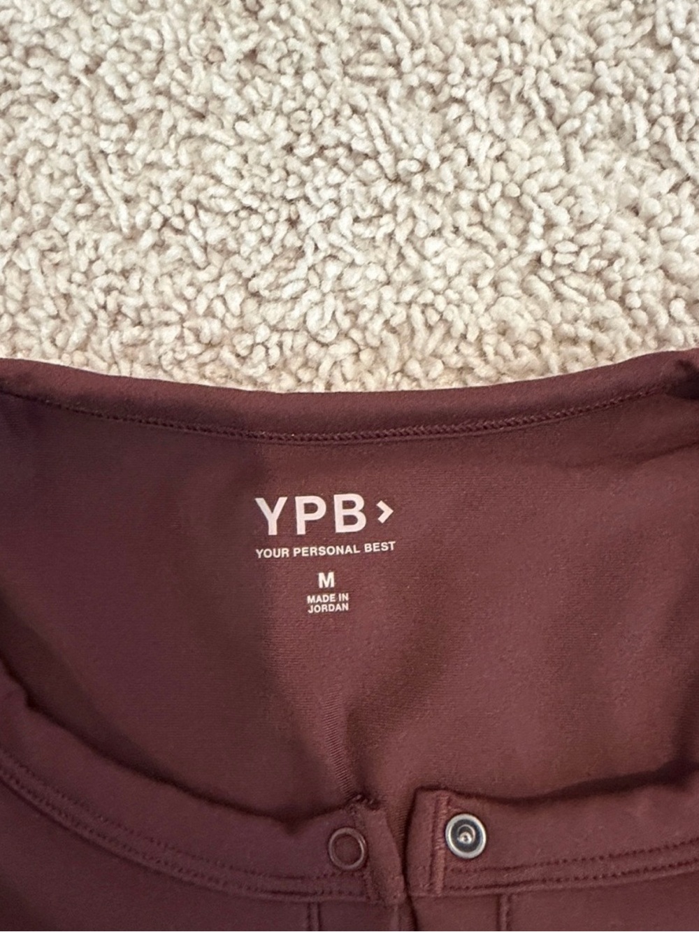 Abercrombie & Fitch Women's Rust Brown Henley Crop Tank & Leggings & Shorts Set - Picture 4 of 10